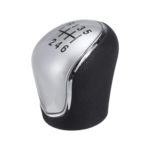 Hiverni 5/6 für Geschwindigkeit Schaltknauf Auto Auto Manuelle Shifter Hebel Stick Kopf Handball Für Focus für Mondeo(Silber,6 Gears) von Hiverni