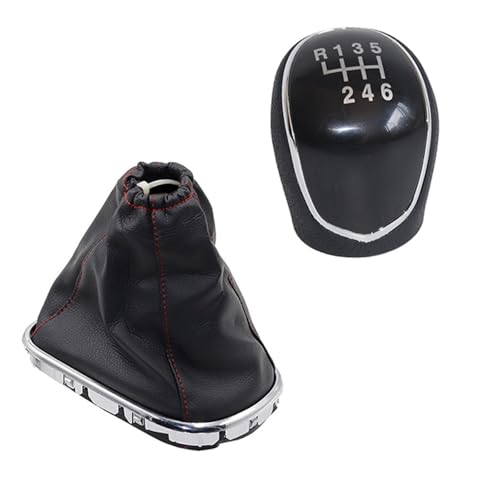 Hiverni 6 für Geschwindigkeit Auto Schaltknauf Hebel Stick Griff Gamasche Boot Abdeckung Fall für Cruze 2008-2012(Rot) von Hiverni