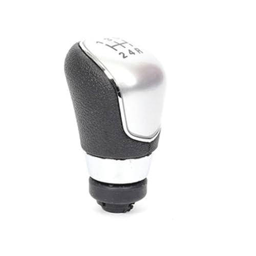 Hiverni Auto Shift Schaltknauf Hebel Gaitor Für Focus Mk2 FL Für Focus Mk3 Für Fiesta Mk7 Für Transit Für Connect für Cmax FL Für Bmax Für Smax(Silber,5 speed) von Hiverni