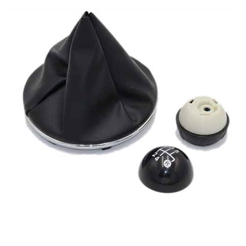 Hiverni Für 500 500C 2007 2018 5 für Speed ​​Gear Shift Knob Sitck Head Leder für Gloss Black Cap Replacement(5 speed set) von Hiverni