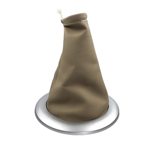 Hiverni Für Megane 2 MK2 II Für Sport Für Tourer II 2002~2009 Schaltknauf Gamasche Boot Abdeckung Hebel Fall(Beige Silver) von Hiverni