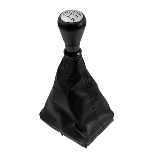 Hiverni Für Peugeot 206 406 Schaltknauf für Mit Gamasche Boot Abdeckung Kragen Fall Hebel Shifter Griff Stick Stift Auto Styling zubehör(Silber,Gear shift cap) von Hiverni