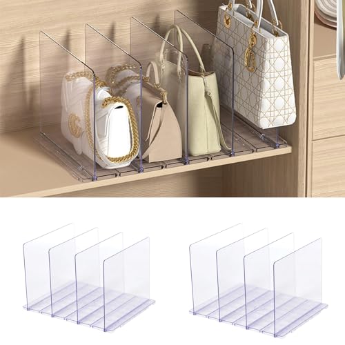 Hivexagon regaltrenner kleiderschrank, Regalteiler Kleiderschranksystem Ordnungssystem für Kleiderschrank, Badezimmer, Küche 2 Pack Clear HG671 von Hivexagon