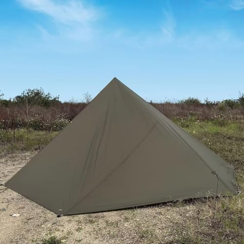 3X3 3X4 3X5 Tarp Ultraleicht Zeltplane Wasserdicht mit Ösen Kleines Packmaß Zeltunterlage Leicht Kompakt Sonnensegel Strand mit Uv Schutz Hängematte Camping Plane (olivgrün, 3x3m) von HIDEWALKER
