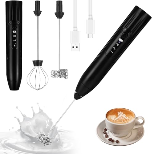 Hixava Milchaufschäumer Stab USB Wiederaufladbar Milchschäumer 3-Gang Elektrischer Schneebesen für Kaffee Latte Cappuccino Eier Schlagen Hixava Milchaufschäumer Stab USB Wiederaufladbar Milchschäumer 3-Gang Elektrischer Schneebesen für Kaffee Latte Cappuccino Eier Schlagen von Hixava