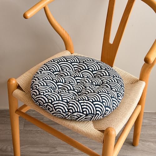 Hixingo 2er Set Stuhlkissen, Orbicular Sitzkissen Stuhl, Stuhlkissen 40x40, Weich Bequem Sitzkissen Bank, Sitzunterlage Outdoor & Innen, Sitzauflagen Chair Cushion für Wohnzimmer (40cm,Fischschuppe) von Hixingo