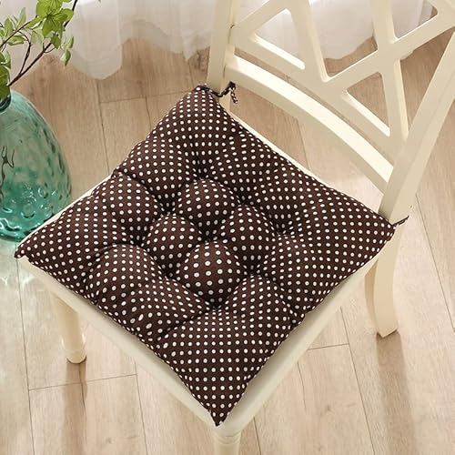 Hixingo 2er Set Stuhlkissen,Sitzkissen Stuhl,Stuhlkissen,Geometrischer Druck Sitzkissen Bank, Sitzunterlage Outdoor & Innen,Sitzauflagen Chair Cushion für Wohnzimmer Terrassen (Kaffee,30x30cm) von Hixingo