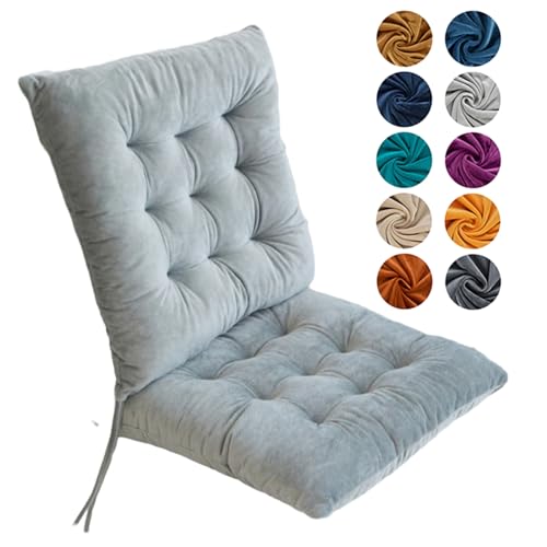 Hixingo 4er Set Stuhlkissen, Sitzkissen Stuhl, Stuhlkissen 40x40, Kristall-Samt Sitzkissen Bank, Sitzunterlage Outdoor & Innen, Sitzauflagen Chair Cushion für Wohnzimmer Terrassen (40cm,Ewiges Grau) von Hixingo