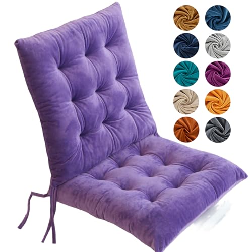 Hixingo 4er Set Stuhlkissen, Sitzkissen Stuhl, Stuhlkissen 40x40, Kristall-Samt Sitzkissen Bank, Sitzunterlage Outdoor & Innen, Sitzauflagen Chair Cushion für Wohnzimmer Terrassen (40cm,Violett) von Hixingo