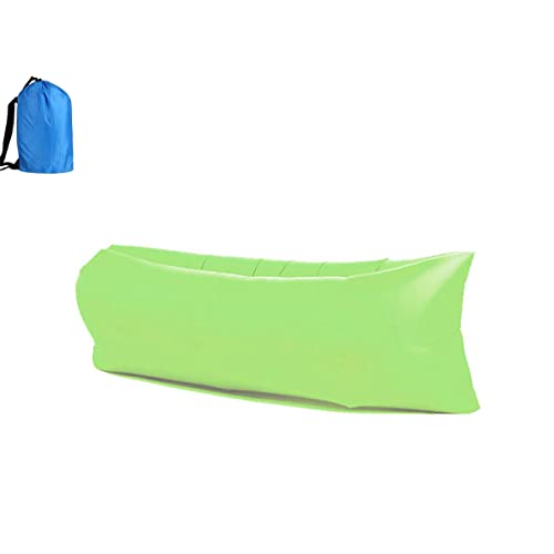 Hixingo Aufblasbares Sofa Wasserdichtes Strandliege Tragbares Luftsofa Outdoor Sofa Mit Tragetasche Reißfest Camping Sofa für Camping, Strand, Outdoor, Reisen (180 * 88 * 63 cm,Hellgrün) von Hixingo