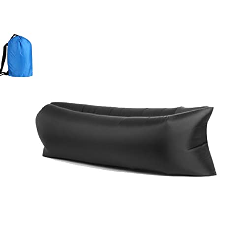 Hixingo Aufblasbares Sofa Wasserdichtes Strandliege Tragbares Luftsofa Outdoor Sofa Mit Tragetasche Reißfest Camping Sofa für Camping, Strand, Outdoor, Reisen (180 * 88 * 63 cm,Schwarz) von Hixingo