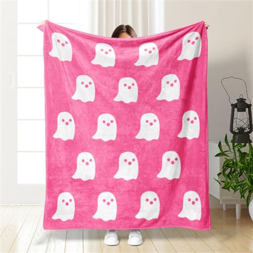 Hixingo Halloween Decke Kuscheldecke Gemütliche Weiche Decke Flanelldecke Wohndecke mit Halloween Lustiger Kürbis Druck, als Sofadecke Bettüberwurf - Halloween Deko (Pilz,100x150cm) von Hixingo