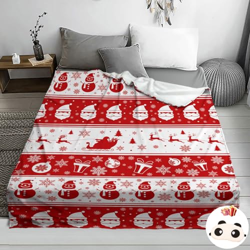 Hixingo Kuscheldecke Fleecedecke, Weihnachten Flanell Decke Sofa Uberwurfdecke Kuscheldecke Flauschig Sofadecke, Weich Sofaüberwurf Couchdecke Wohndecke Wolldecke (150x200cm,Schneemann) von Hixingo