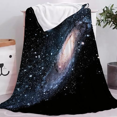Hixingo Kuscheldecke Fleecedecke Wolldecke, Mikrofaser Sofa Überwurfdecke 3D-Universum Flauschig Sofadecke, Weich Sofaüberwurf Couchdecke Wohndecke (200x200cm,Schwarz Blau) von Hixingo