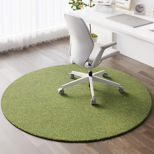Hixingo Rund Bodenschutzmatte Bürostuhl, Bodenschutzmatte Teppich für HartböDen Schutzmatte Bürostuhl Unterlage Schreibtischstuhl rutschfest Teppich Büro Kratzfest (180cm,TPE-Grün) von Hixingo