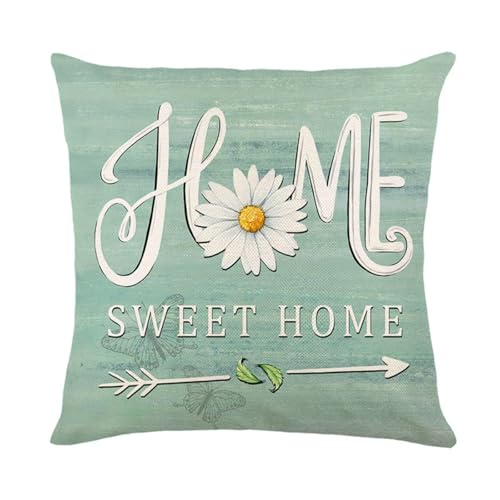 Hixingo Sofakissen mit Füllung und Bezug, 45x45 50x50 Dekokissen mit Füllung Bezug 3D-Druck Taillenkissen Weiches Komfort für Sofa, Bett, Wohnzimmer, Halloween, Weihnachten (Chrysantheme,45x45cm) von Hixingo