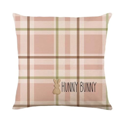 Hixingo Sofakissen mit Füllung und Bezug, 45x45 50x50 Dekokissen mit Füllung Bezug 3D-Druck Taillenkissen Weiches Komfort für Sofa, Bett, Wohnzimmer, Halloween, Weihnachten (Karierter Hase,45x45cm) Hixingo Sofakissen mit Füllung und Bezug, 45x45 50x50 Dekokissen mit Füllung Bezug 3D-Druck Taillenkissen Weiches Komfort für Sofa, Bett, Wohnzimmer, Halloween, Weihnachten (Karierter Hase,45x45cm) von Hixingo