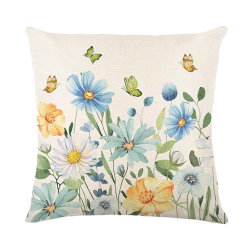 Hixingo Sofakissen mit Füllung und Bezug, 45x45 50x50 Dekokissen mit Füllung Bezug 3D-Druck Taillenkissen Weiches Komfort für Sofa, Bett, Wohnzimmer, Halloween, Weihnachten (Schmetterling,45x45cm) von Hixingo