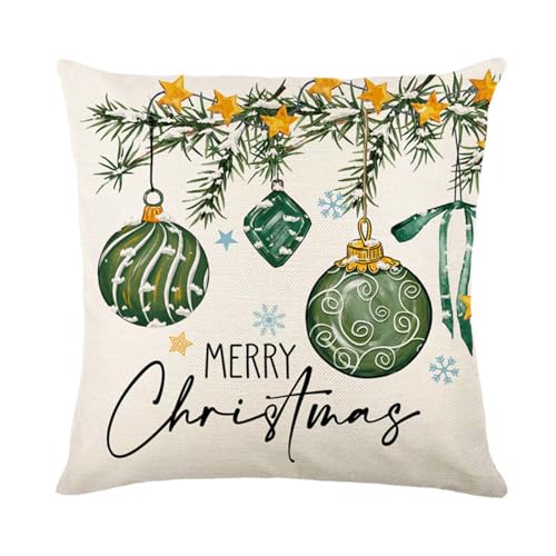 Hixingo Sofakissen mit Füllung und Bezug, 45x45 50x50 Dekokissen mit Füllung Bezug 3D-Druck Taillenkissen Weiches Komfort für Sofa, Bett, Wohnzimmer, Halloween, Weihnachten (Weihnachtskugel,45x45cm) Hixingo Sofakissen mit Füllung und Bezug, 45x45 50x50 Dekokissen mit Füllung Bezug 3D-Druck Taillenkissen Weiches Komfort für Sofa, Bett, Wohnzimmer, Halloween, Weihnachten (Weihnachtskugel,45x45cm) von Hixingo