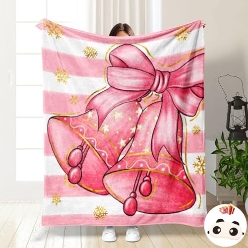 Hixingo Weihnachten Kuscheldecke Fleecedecke Wolldecke Flanell Decke Überwurfdecke Flauschig Sofadecke, Weich Sofaüberwurf Couchdecke Wohndecke Fleecedecke (150x200cm,Jingle Bells) von Hixingo
