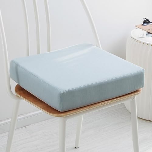 Hixingo rutschfest Cozy Sitzkissen, Abnehmbarer Quadratische Form Stuhlkissen Waschbar Sitzkissen Stuhl, Einfarbig Bodenkissen für Indoor und Outdoor (45x45x8cm,Himmelblau) von Hixingo