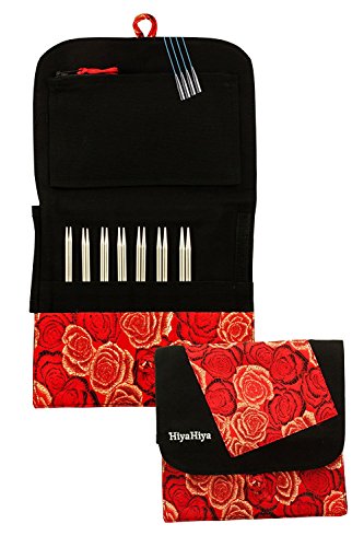 Hiya Hiya Interchangeable 4-inch (10cm) Sharp Steel Knitting Needle Set; Small Tip Sizes (US 2-8) HISSTINKIT4SM by HiyaHiya von HiyaHiya