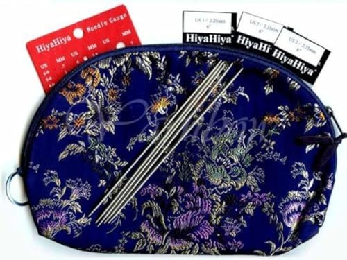 HiyaHiya Sockennadel-Set, Stahl, 15,2 cm, Doppelspitze von HiyaHiya