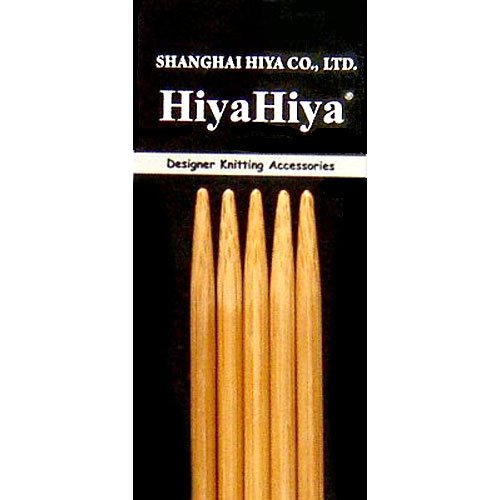 HiyaHiya Stricknadeln aus Bambus, 20 cm, 5 Stück Size-US-0-(2mm) von HiyaHiya