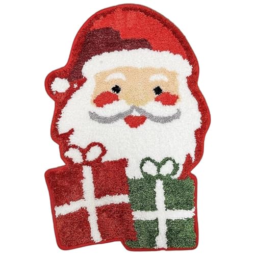 HiyyFloy Weihnachtsteppich, Weihnachtsmann-förmiger Flächenteppich, rutschfeste Fußmatte, Weihnachtsbadematte, Weihnachtsbodenmatte Für Badezimmer, Küche, Weihnachtsdekoration HiyyFloy Weihnachtsteppich, Weihnachtsmann-förmiger Flächenteppich, rutschfeste Fußmatte, Weihnachtsbadematte, Weihnachtsbodenmatte Für Badezimmer, Küche, Weihnachtsdekoration von HiyyFloy