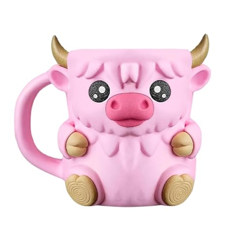 Highland Cow Ice Cream Pint Holder Dessert Cup Holder Reusable Pint Cover Protects Hands from Cold, Reusable and Washable 16x11x12cm, for Women Men von Hjatirace