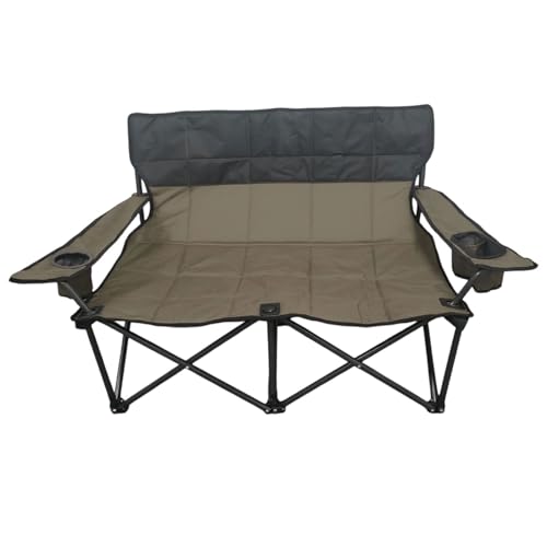 Hjatirace Doppelcampingstuhl, Faltbare Outdoor -Liege, Tragbarer Liebessitz, Faltbare Metallhalterung, Leichte Struktur, 90 X 57 X 70 Cm/35.43x22.44x27,56 Zoll Für Outdoor von Hjatirace