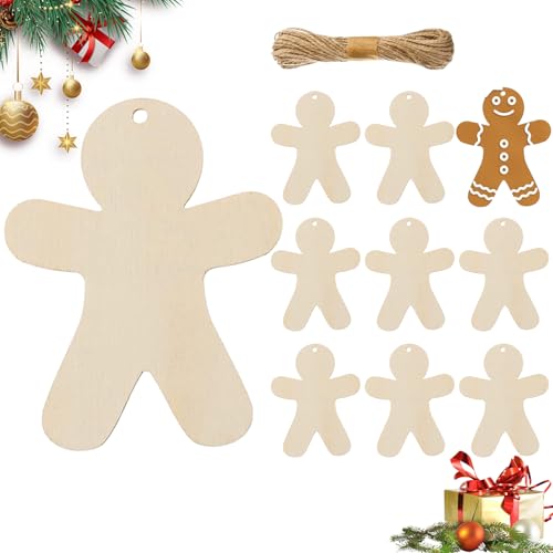 Hjatirace Lebkuchenformen,10 Stücke Lebkuchenmännchen Weihnachtsdekoration - Blanko Holzscheiben Deko Für Geburtstag Hochzeit Reise Wand Fenster Zuhause Familie Hjatirace Lebkuchenformen,10 Stücke Lebkuchenmännchen Weihnachtsdekoration - Blanko Holzscheiben Deko Für Geburtstag Hochzeit Reise Wand Fenster Zuhause Familie von Hjatirace