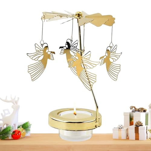 Hjatirace Mobile für Kerzen, weihnachtliches Drehkarussell, Kerzenspinner, Heimdekoration für Esszimmer, , Schreibtisch, Meditation, Arbeitszimmer, Schlafzimmer, Wohnzimmer, Küche von Hjatirace