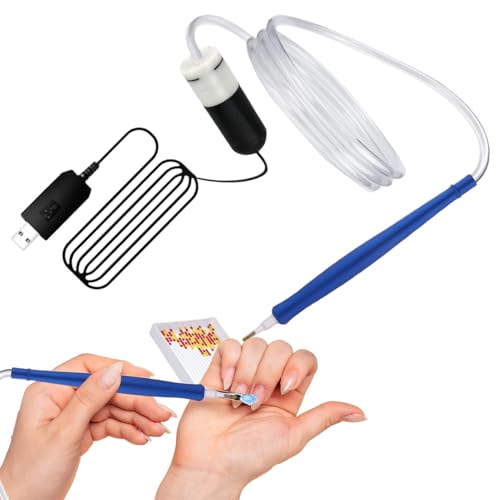 Hjatirace Strass-Kunst-Malstift, elektrischer Strass-Kunstmalstifte, Vakuum, Perlenadsorption, USB-tragbarer Applikator für Werkstatt, Kindergarten, Teamaktivität von Hjatirace