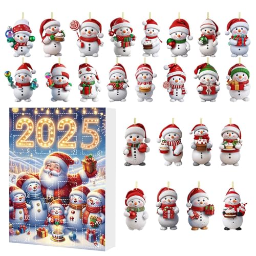 Hjatirace Weihnachtsadventskalender - 2D Acryl-Kreativkalender,-Dekofigur Für Kinder Und Erwachsene Als Tischdekoration Oder Fensterschmuck von Hjatirace