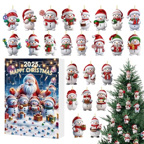 Hjatirace Weihnachtsadventskalender | 2D Acrylic Kreativ Kalender,-Dekofigur Für Kinder Und Erwachsene Als Tischdekoration Oder Fensterschmuck von Hjatirace