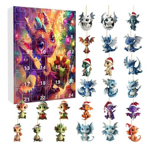 Hjatirace Weihnachtsdrache Advent - Acryl Drache Weihnachten Ornamente - Home Dekorationen für Geburtstag Thanksgiving Wohnung Schlafsaal Schulzimmer Büros Party Zuhause von Hjatirace