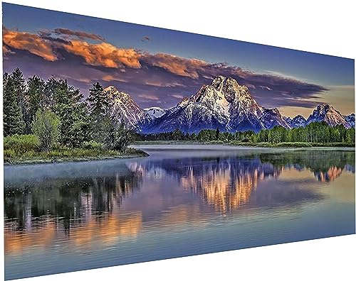 Hjjdiyes Malen Nach Zahlen Erwachsene Landschaft 80x40 cm - XXL DIY Ölgemälde Kit für Anfänger und Erwachsene, Knitterfreie Leinwand, Haus Dekor von Hjjdiyes