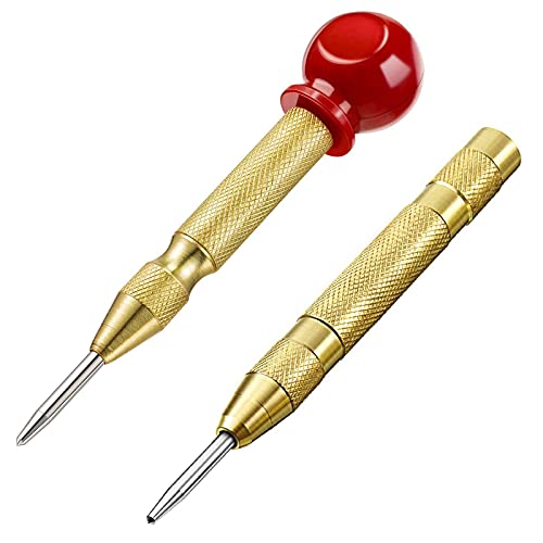 HAOBIN Automatik KöRner Automatische Center Punch Automatische Punch Metall Verstellbarem Schlag KöRner Werkzeug Automatischer Bohrer Werkzeug FüR Holz,Metall,Kunststoff,Ahle Mit Pufferabdeckung,2 Pcs von HAOBIN