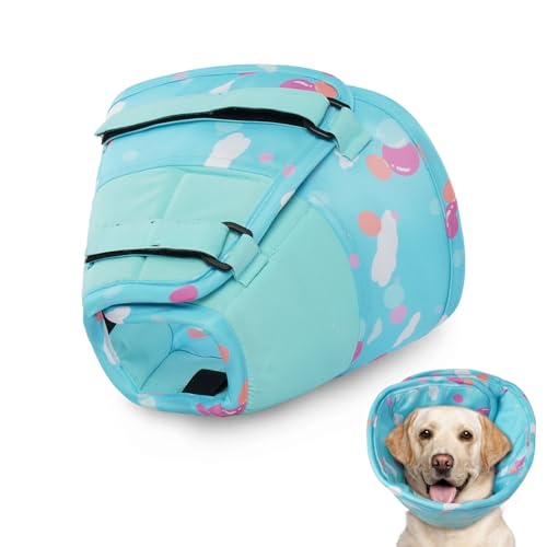 Hjumarayan Halskrause Hund - Weiche Leckschutz Hund Verstellbares Hundekragen Leckschutz Wasserdicht Schutzkragen, Verhinderung von Verletzungen oder Wunden Leckt oder Kratzt (Blau M) von Hjumarayan