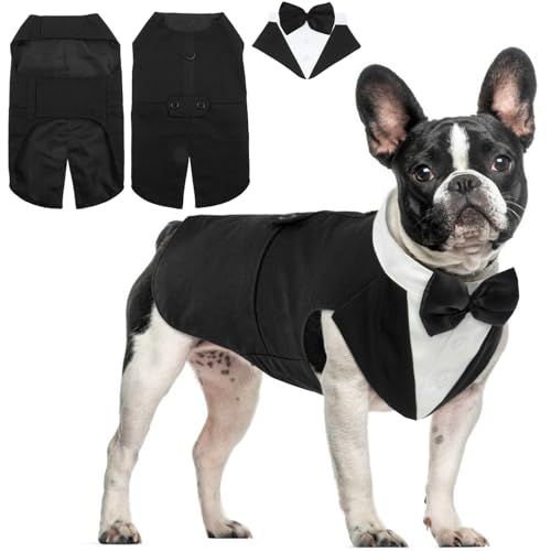 Hjyokuso Hund Smoking Anzug & Bandana Set, Hund Hochzeit Anzug, Hundekostüm für Kleine, Mittlere und Große Hunde, Hundekleidung für Hochzeit, Geburtstage, Partys, Weihnachten und Halloween -Schwarz M Hjyokuso Hund Smoking Anzug & Bandana Set, Hund Hochzeit Anzug, Hundekostüm für Kleine, Mittlere und Große Hunde, Hundekleidung für Hochzeit, Geburtstage, Partys, Weihnachten und Halloween -Schwarz M von Hjyokuso