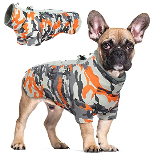 Hjyokuso Wasserdichter Hundemantel Winter Warme Jacke, Hundejacken für kleine Mittel Große Hunde, Hundepullover, Winddichte Wintermantel Hund mit Reflektierender Streifen und Reißverschluss M von Hjyokuso