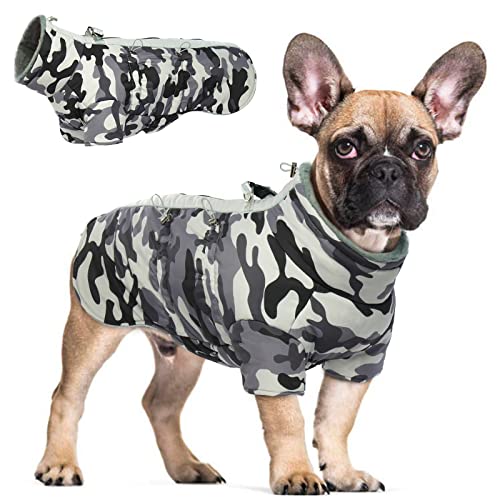 Hjyokuso Wasserdichter Hundemantel Winter Warme Jacke, Hundejacken für kleine Mittel Große Hunde, Hundepullover, Winddichte Wintermantel Hund mit Reflektierender Streifen und Reißverschluss XS von Hjyokuso