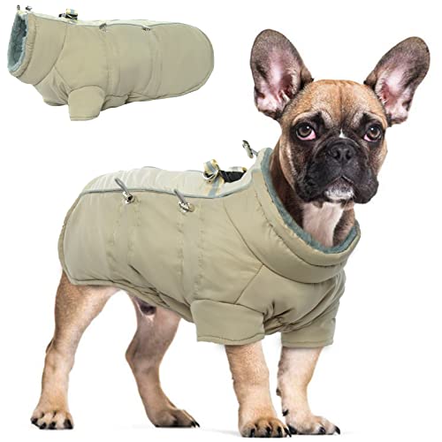 Hjyokuso Wasserdichter Hundemantel Winter Warme Jacke, Hundejacken für kleine Mittel Große Hunde, Hundepullover, Winddichte Wintermantel Hund mit Reflektierender Streifen und Reißverschluss XS von Hjyokuso