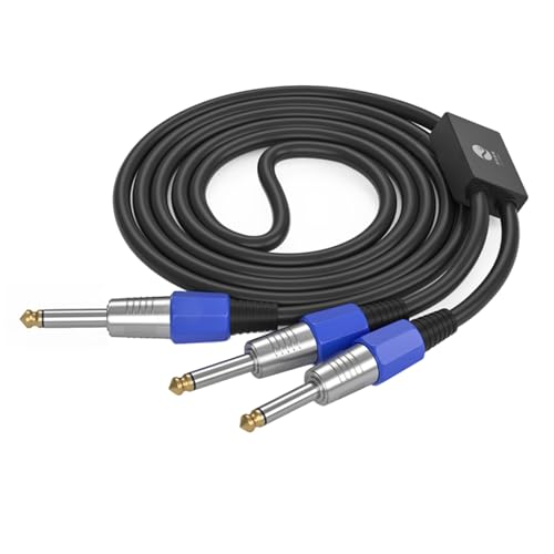 Hkfgdjdl 15 cm - 10 m, 6,35 mm Kabel Stecker auf Doppelstecker, Stereo-Y-Splitter, Drahtleitung für Mischpulte und Verstärker von Hkfgdjdl