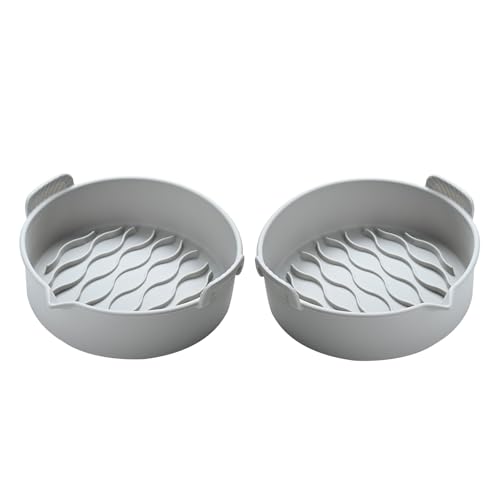 Hkfgdjdl 2 Stück Luftfritteusen Pad Silikon Air Fritteusen Korb Air Fritteusen Schüssel Multifunktionales Silikon Kochwerkzeug zum Kochen von Hkfgdjdl