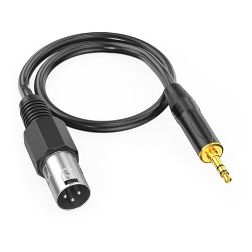 Hkfgdjdl 3,5 mm auf Stecker Soundkabel mit Metallgehäuse, symmetrischer Anschluss für Studiomikrofone und Phantomspeisungsgeräte von Hkfgdjdl