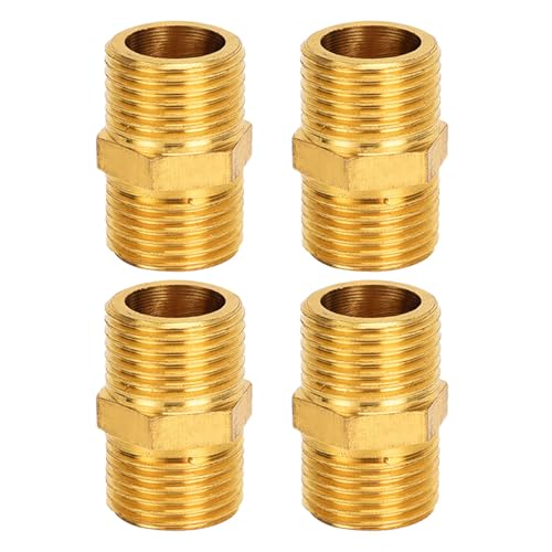 Hkfgdjdl 4 Stück Sechskant Doppelnippel Messing Außengewinde Doppelnippel Messing Fitting Set Einfache Installation für Sanitärarbeiten Hkfgdjdl 4 Stück Sechskant Doppelnippel Messing Außengewinde Doppelnippel Messing Fitting Set Einfache Installation für Sanitärarbeiten von Hkfgdjdl
