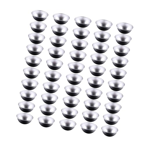 Hkfgdjdl 50 Stück Aluminium halbrunde Kuchenformen, hohe Temperaturbeständigkeit, praktische Backformen für Dessert von Hkfgdjdl