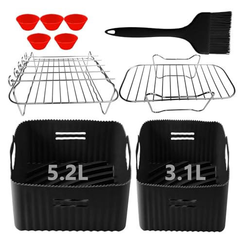 Hkfgdjdl Air Fritteusen Silikon Töpfe Wiederverwendbare Air Fritteusen Silikon Liner Air Fritteusen Korb mit Backrost Air Fritteusen Zubehör Hkfgdjdl Air Fritteusen Silikon Töpfe Wiederverwendbare Air Fritteusen Silikon Liner Air Fritteusen Korb mit Backrost Air Fritteusen Zubehör von Hkfgdjdl